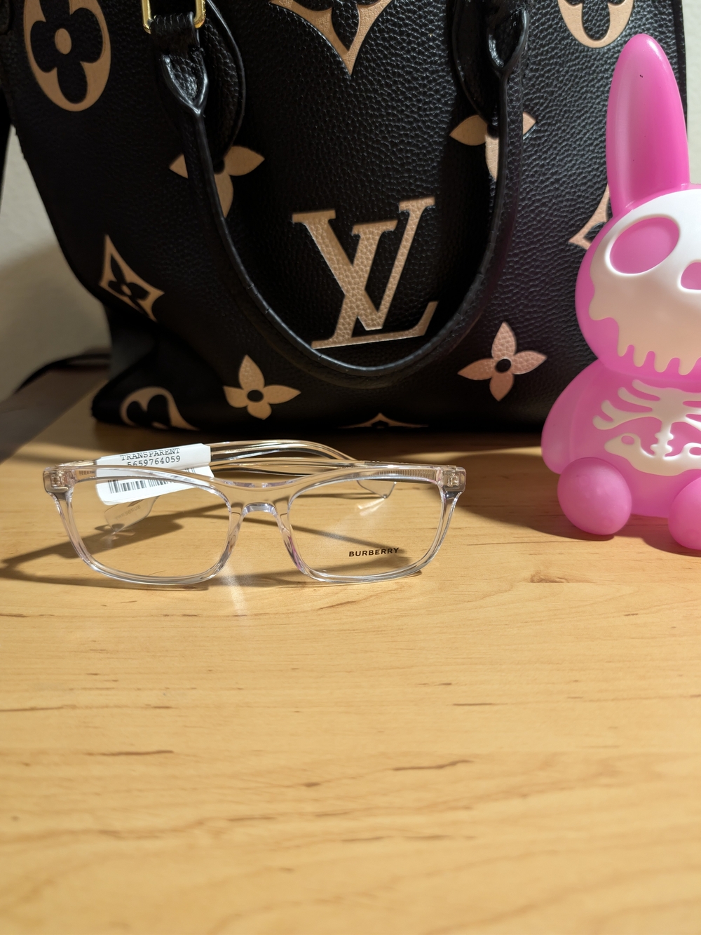 Burberry Transparent Clear Square Glasses